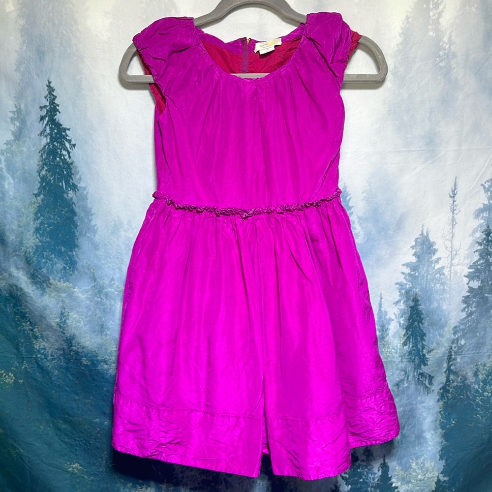 Crewcuts girls Silk Taffeta purple dress size 12
